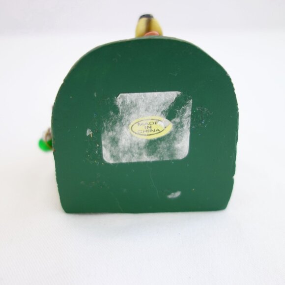 Vintage 90s Yellow Labrador Bobble Head Dog In Dog House Christmas Ornament - Picture 5 of 5